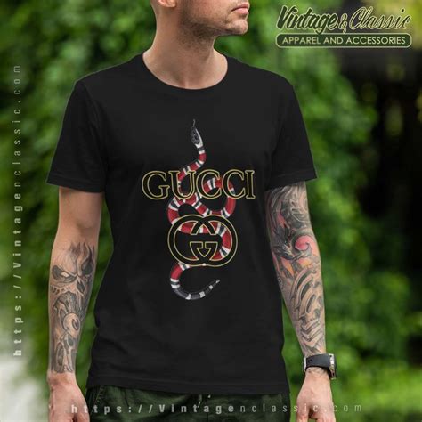 gucci snake t shirt stripe|gucci snake embroidered shirt.